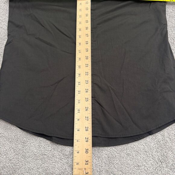 7 Diamonds Button Down Shirt Men Medium Black Long Sleeve Plaid Flip Cuff Casual - Picture 14 of 16